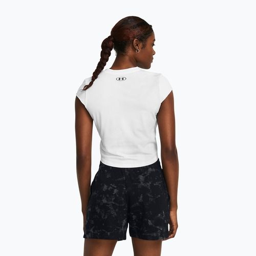 Moteriški treniruočių marškinėliai ilgomis rankovėmis Under Armour Project Underground Cap white/black