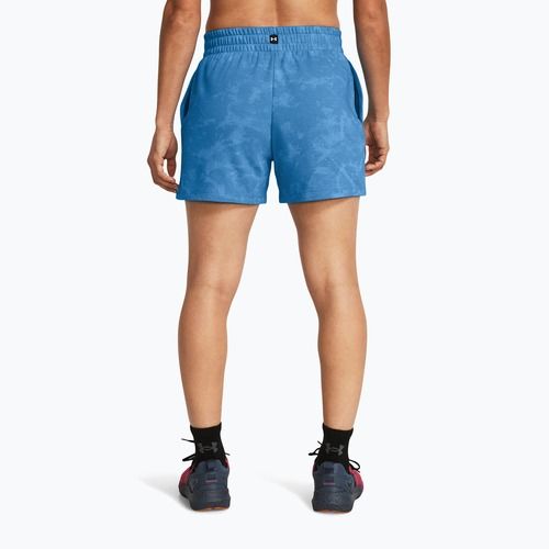 Moteriški treniruočių šortai Under Armour Project Rock Underground Terry viral blue/phoenix/white