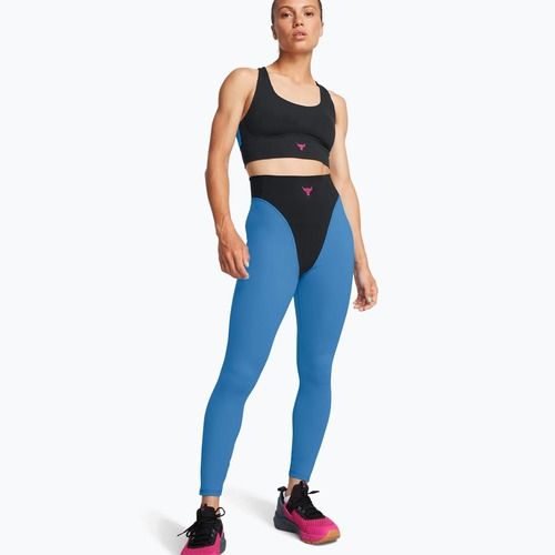 Moteriškos treniruočių tamprės Under Armour Project Rock LG Grind Ankle Leg black/viral blue/astro pink