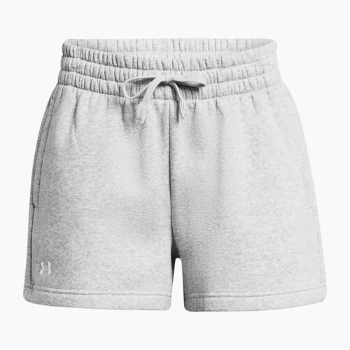 Moteriški treniruočių šortai Under Armour Rival Fleece mod gray light heather/white