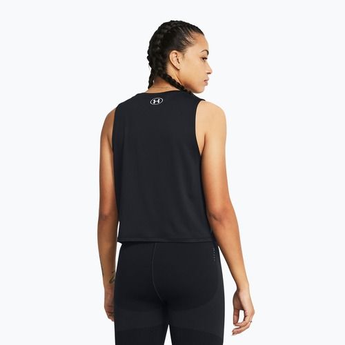Moteriškas treniruočių topas Under Armour Rush Energy Crop Tank black/white