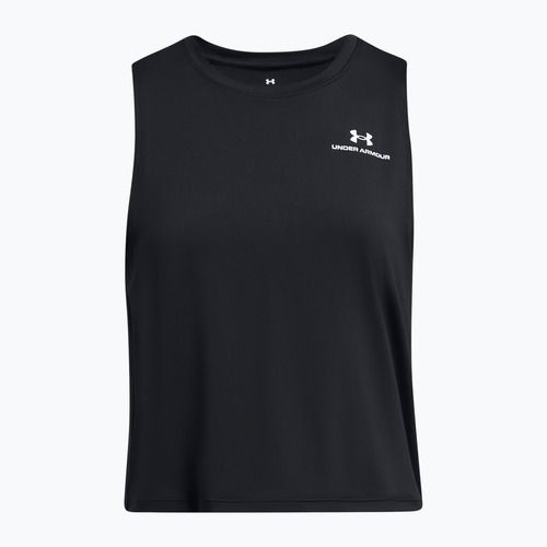 Moteriškas treniruočių topas Under Armour Rush Energy Crop Tank black/white
