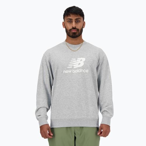 Vyriškas džemperis New Balance Stacked Logo French Terry Crew athletic grey