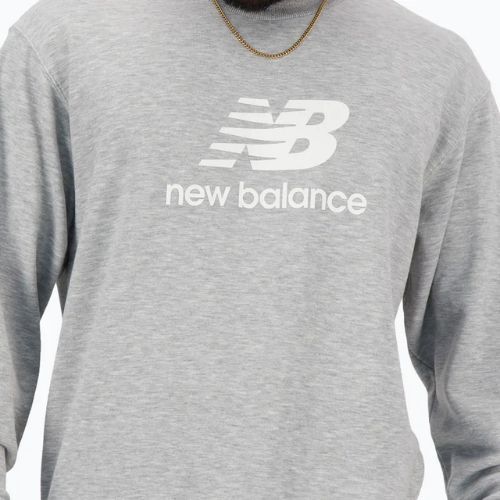 Vyriškas džemperis New Balance Stacked Logo French Terry Crew athletic grey