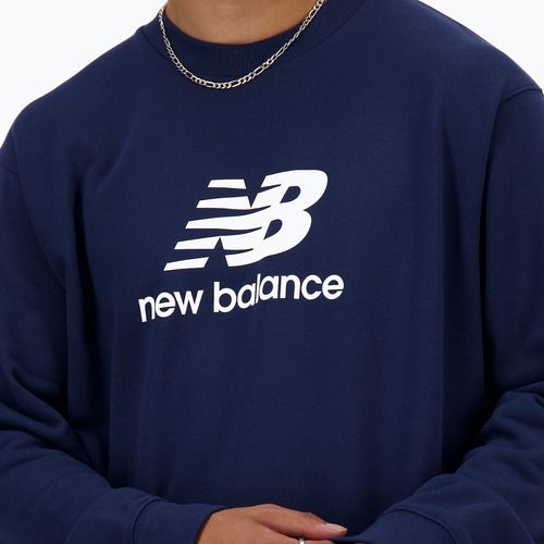 Vyriškas džemperis New Balance Stacked Logo French Terry Crew nb navy