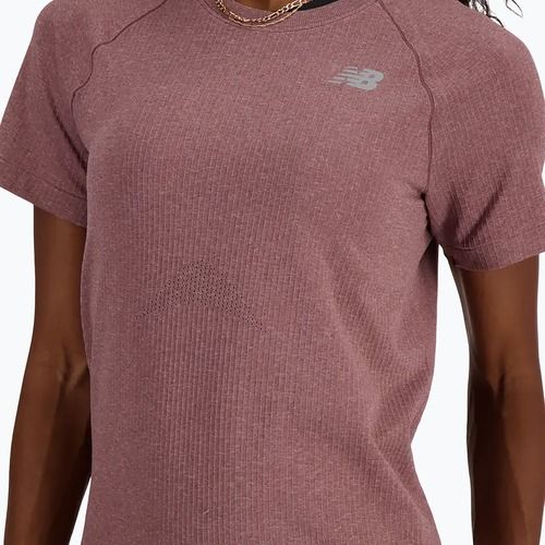 Moteriški marškinėliai New Balance Seamless licorice heather
