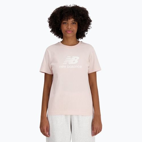 Moteriški marškinėliai New Balance Jersey Stacked Logo T-Shirt quartzpi