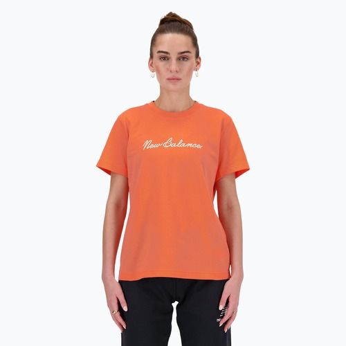 Moteriški marškinėliai New Balance Script Tee gulfred