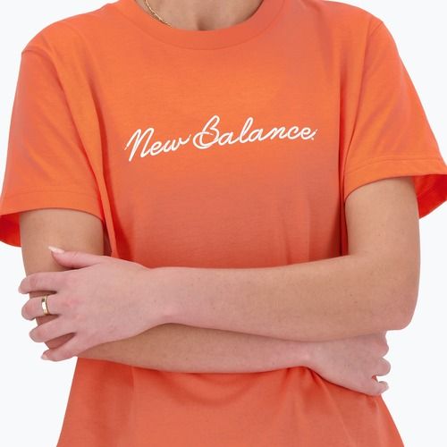 Moteriški marškinėliai New Balance Script Tee gulfred