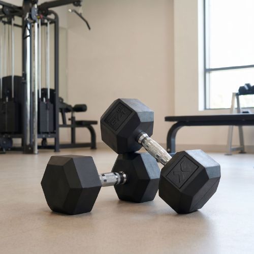 XTREXO Hex 17,5 kg gumuoti hanteliai