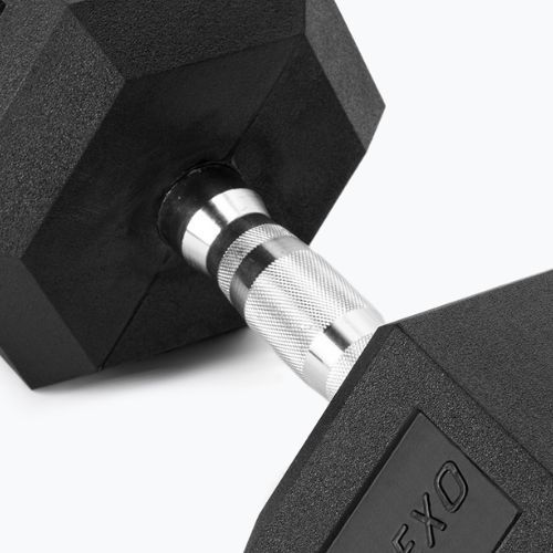 XTREXO Hex 27,5 kg gumuoti hanteliai