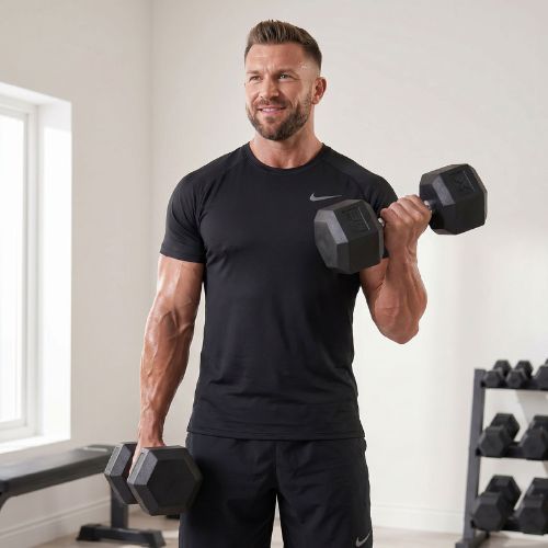 XTREXO Hex 30 kg gumuoti hanteliai