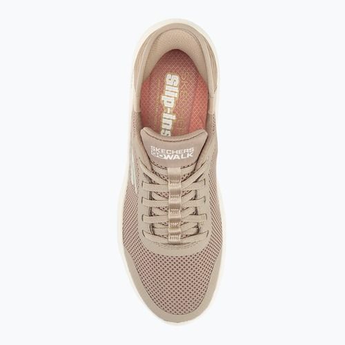 Moteriški batai SKECHERS Slip-ins Go Walk Flex Grand Entry taupe/white
