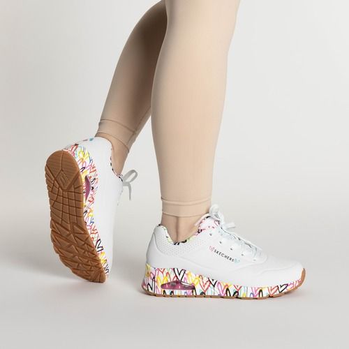 Moteriški batai SKECHERS Uno Loving Love white/multi