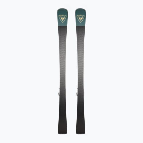 Moteriškos kalnė slidės Rossignol Nova 10 + apkaustai XP11 black/metallic green