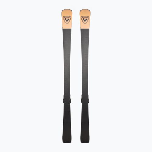 Moteriškos kalnų slidės Rossignol Nova 8 + apkaustai XP11 dark grey/gold