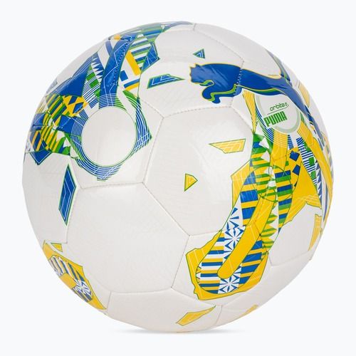 Futbolo kamuolys PUMA Orbita 6 FanwearCapsule MS puma white/pele yellow/puma green dydis 4