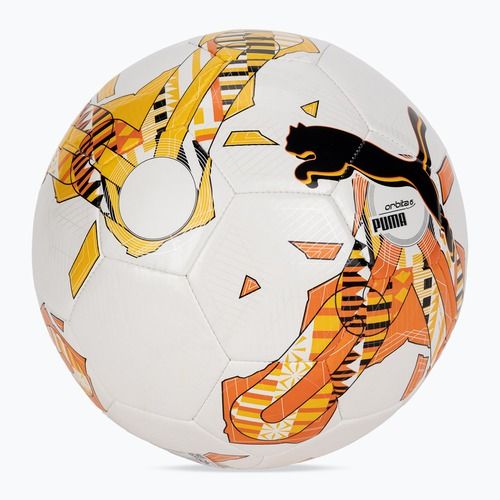 Futbolo kamuolys PUMA Orbita 6 FanwearCapsule MS puma white/rickle orange/puma black dydis 5