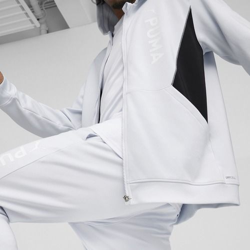 Vyriškas treniruočių džemperis PUMA Fit Double Knit FZ Hoodie silver mist