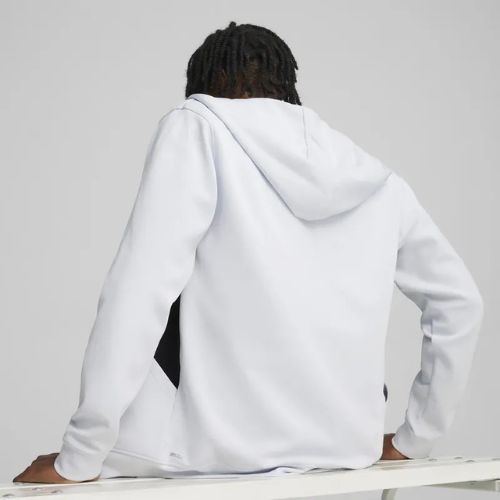 Vyriškas treniruočių džemperis PUMA Fit Double Knit FZ Hoodie silver mist