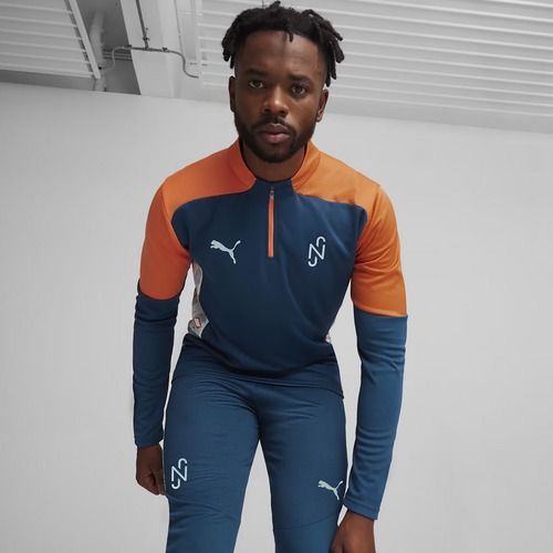 Vyriškas futbolo džemperis PUMA Neymar Jr Creativity 1/4 Zip Top ocean tropic/hot heat