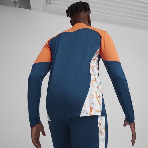 Vyriškas futbolo džemperis PUMA Neymar Jr Creativity 1/4 Zip Top ocean tropic/hot heat