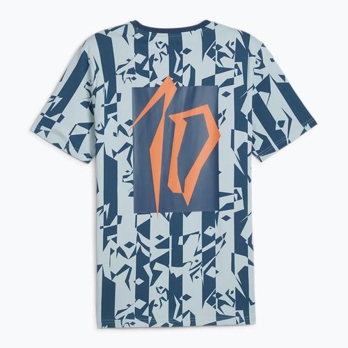 Vyriški futbolo marškinėliai PUMA Neymar Jr Creativity Logo Tee ocean tropic/turquoise surf