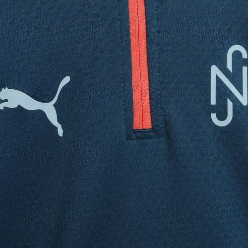 Vaikiškas futbolo džemperis PUMA Neymar JR Creativity 1/4 Zip Top ocean tropic/hot heat