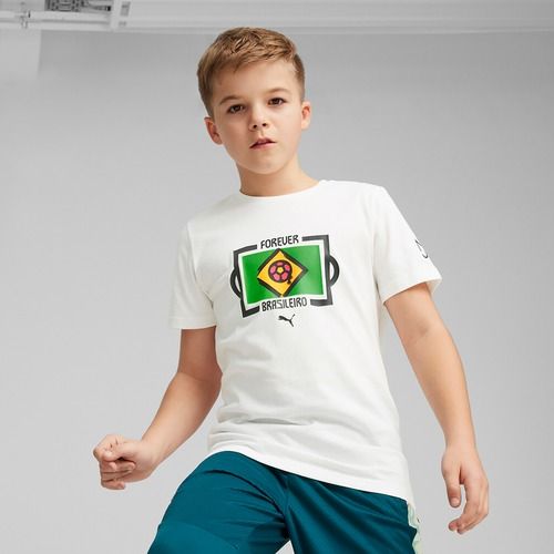 Vaikiški futbolo marškinėliai PUMA Neymar Jr Tee puma white