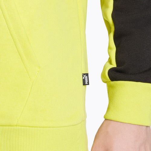 Vyriškas džemperis PUMA ESS+ Block Hoodie TR puma black/lime sheen