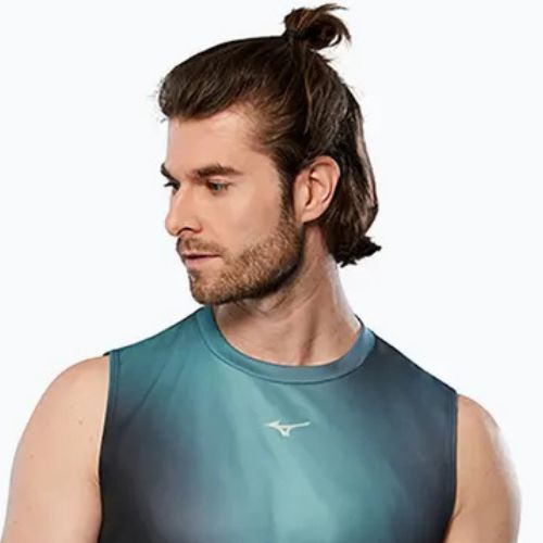 Vyriškas bėgimo tank topas Mizuno Core Graphic aquifer