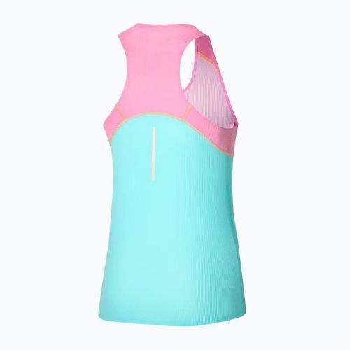Moteriškas bėgimo tank topas Mizuno Aero Tank blue glow