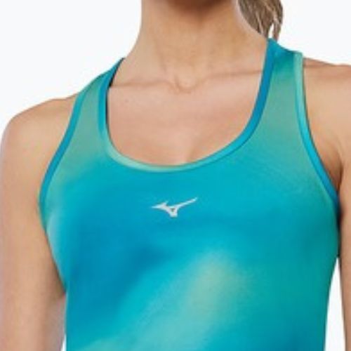 Moteriškas bėgimo tank topas Mizuno Impulse Core Graphic Tank eggshell blue
