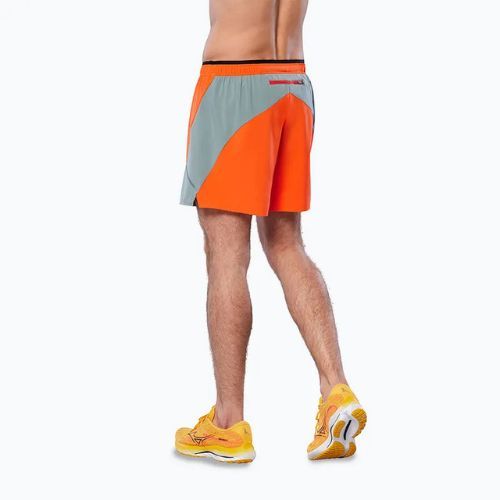 Vyriški bėgimo šortai Mizuno Alpha 5.5 nasturtium/lead