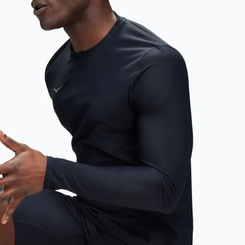 Vyriški bėgimo marškinėliai ilgomis rankovėmis HOKA Airolite Run black