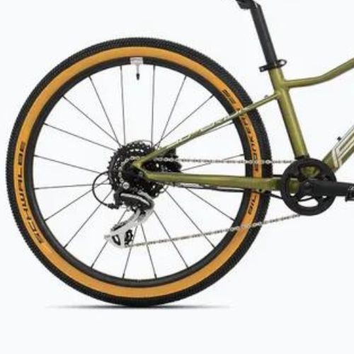 Vaikiškas dviratis Superior F.L.Y. 24 DB matte olive metallic/hologram chrome