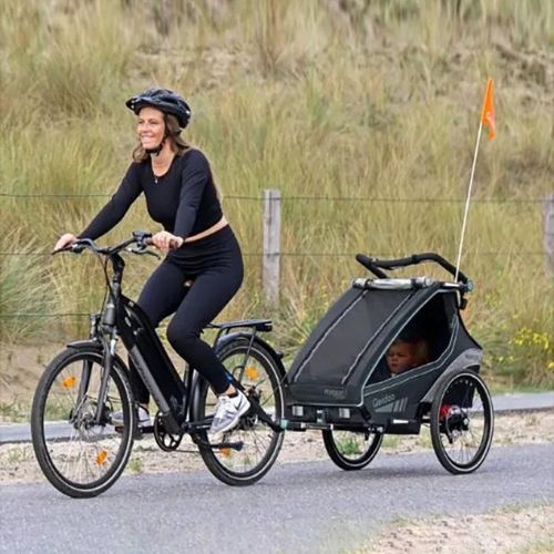 Dviračio priekaba Qeridoo Kidgoo 2 dark navy/blue
