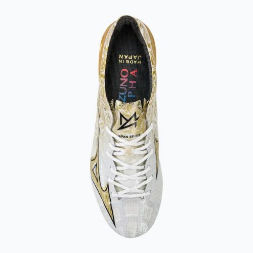 Vyriški futbolo batai Mizuno Αlpha Japan Md white/ge gold/black