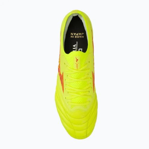 Vyriški futbolo batai Mizuno Morelia Neo IV Β Japan Mix safety yellow/flery coral 2/safety yellow