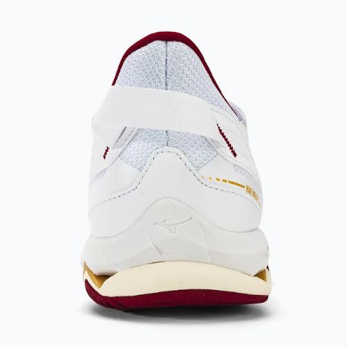 Moteriški rankinio bateliai Mizuno Wave Mirage 5 white/cabernet/mp gold