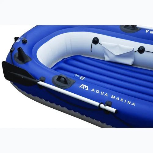 3-vietis pontonas su varikliu Aqua Marina Wildriver blue
