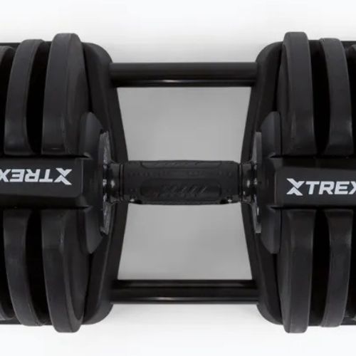 Hantelis/štanga 2in1 XTREXO TRX-ABD40 1-40 kg juoda/oranžinė