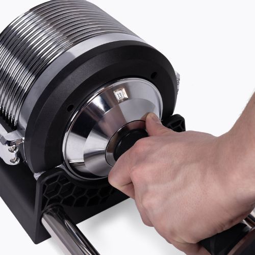 Reguliuojamas hantelis XTREXO TRX-AD32C 3-32 kg sidabrinės spalvos