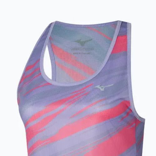 Moteriškas bėgimo marškinėlis Mizuno DAF Graphic Tank pastelinės alyvinės spalvos