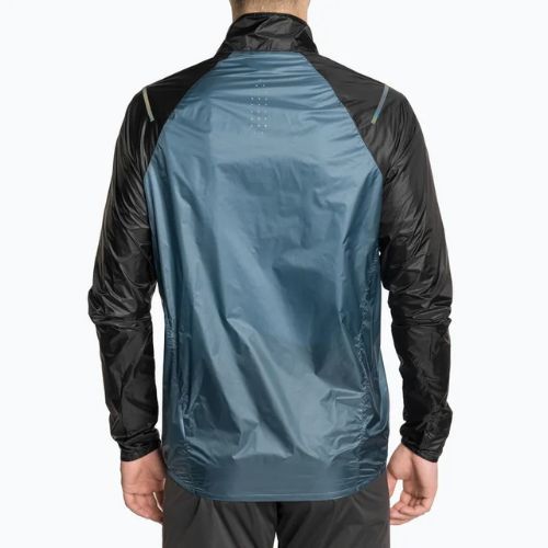 Vyriška Mizuno Aero mėlyna pelenų bėgimo striukė