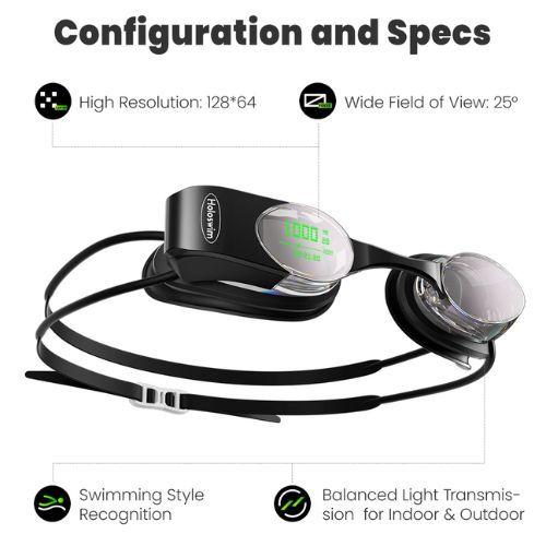 Plaukimo akiniai Holoswim Smart black