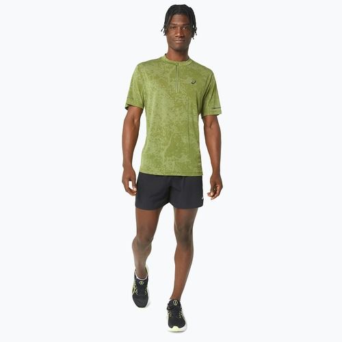 Vyriški bėgimo marškinėliai ASICS Metarun Pattern 1/2 ZIP cactus