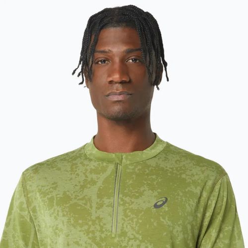Vyriški bėgimo marškinėliai ASICS Metarun Pattern 1/2 ZIP cactus