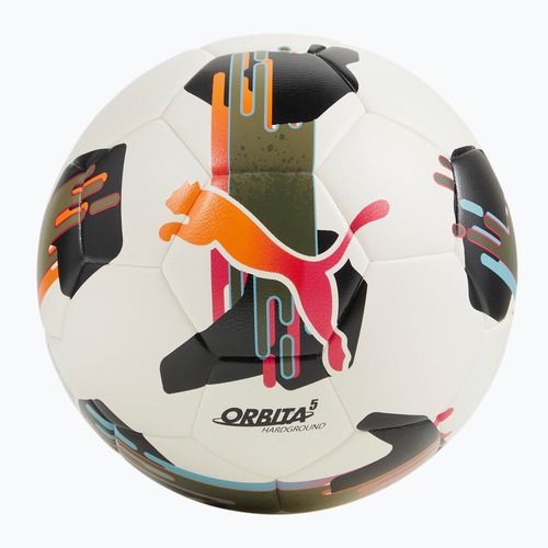 Futbolo kamuolys PUMA Orbita 5 TB Hardground puma white/multicolor dydis 5
