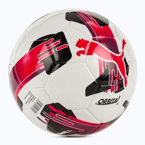 Futbolo kamuolys PUMA Orbita 6 MS puma white/puma red dydis 3